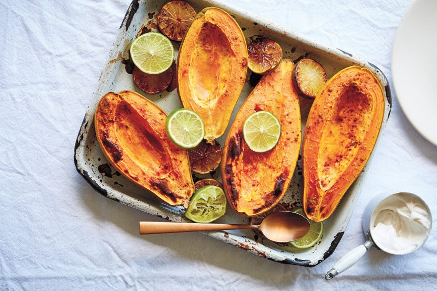 Baked Papaya with Lime