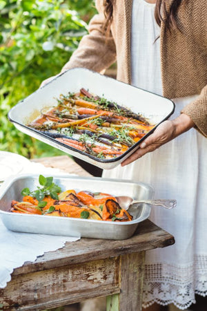 Sweet Golden Gut Lemon Thyme Roasted Carrots