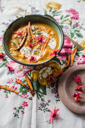 GUT-LOVING & IMMUNE SUPPORTIVE SWEET POTATO, BROCCOLI AND HAM SOUP