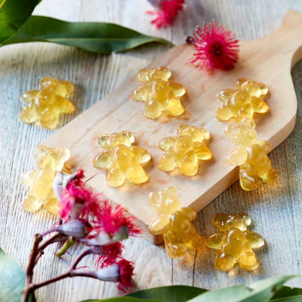 showcased alongside apple cider vinegar gummy bears.