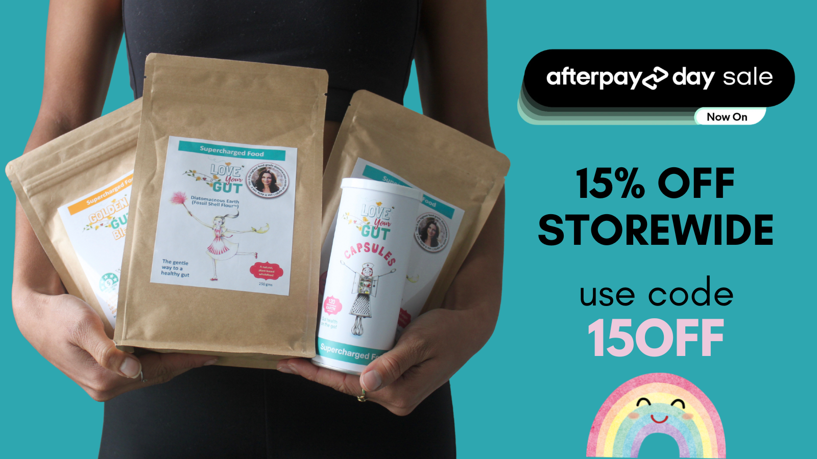 15 Off Afterpay Storewide Sale Supercharge Your Gut