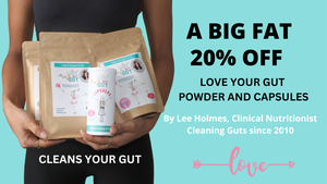 A BIG, FAT 20% OFF LOVE YOUR GUT DIATOMACEOUS EARTH PRODUCTS!