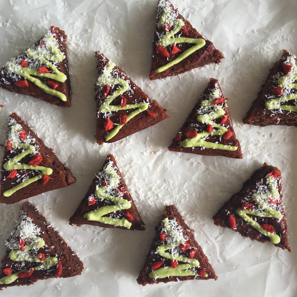 CHRISTMAS TREE FUDGE BROWNIES