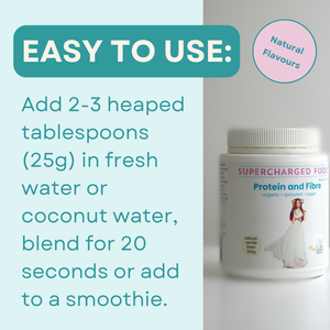 Protein and Fibre Powder - Vegan, Organic, Gut-Loving | Chocolate or Vanilla