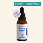 Love Your Gut Fulvic Humic Concentrate 30ml liquid drops for deep gut detoxification and cellular hydration.