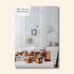 Collection of wooden brain teaser puzzles for the Microbiome Mind Games magazine feature