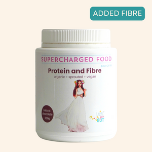 Protein and Fibre Powder - Vegan, Organic, Gut-Loving | Chocolate or Vanilla