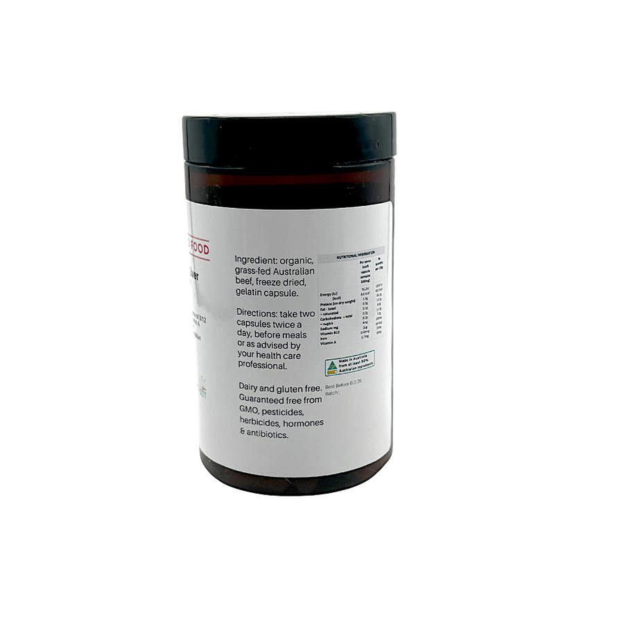 ORGANIC BEEF LIVER 120 Grass Fed Capsules