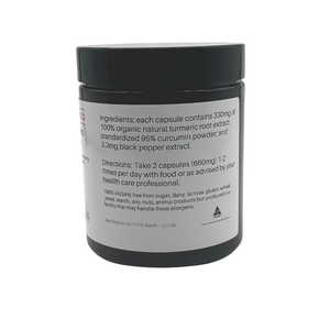 ORGANIC CURCUMIN AND BLACK PEPPER 90 Caps
