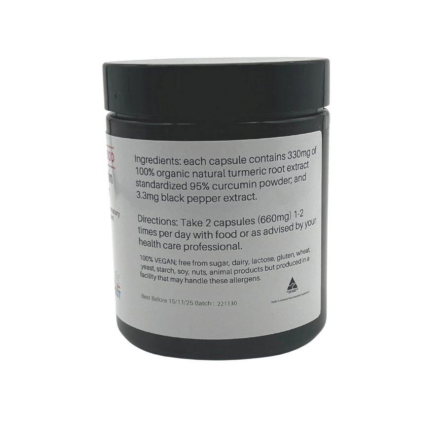 ORGANIC CURCUMIN AND BLACK PEPPER 90 Caps