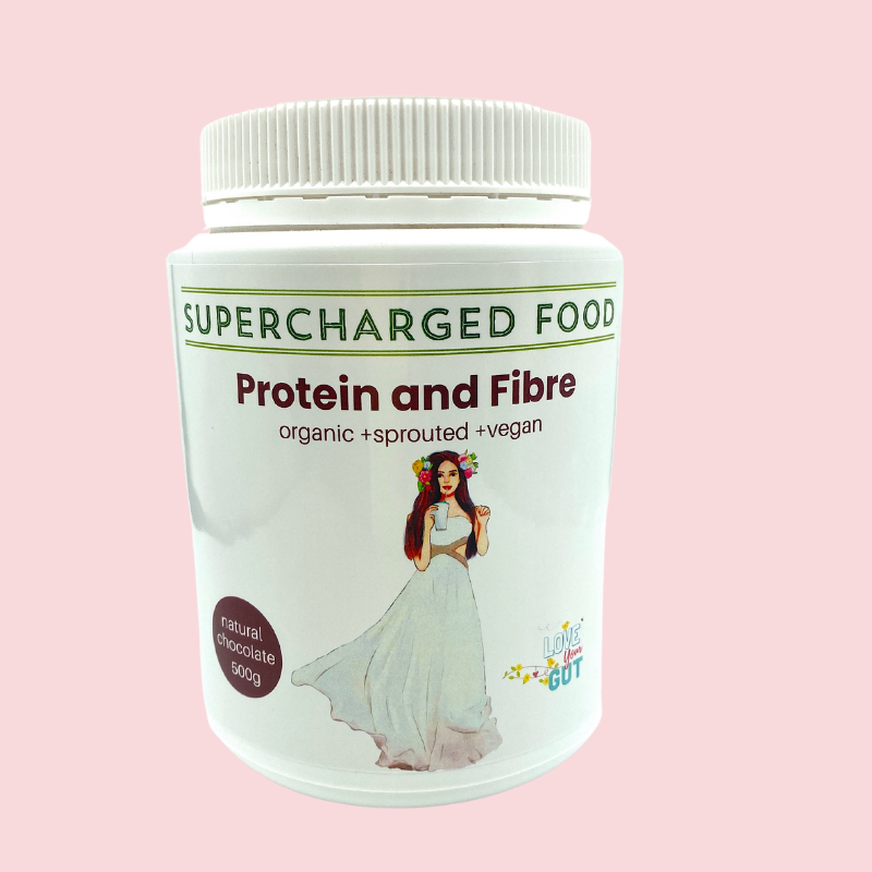 ORGANIC CHOCOLATE PROTEIN AND FIBRE POWDER + SPROUTED + VEGAN