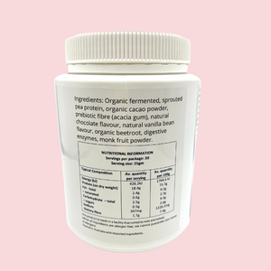 ORGANIC CHOCOLATE PROTEIN AND FIBRE POWDER + SPROUTED + VEGAN